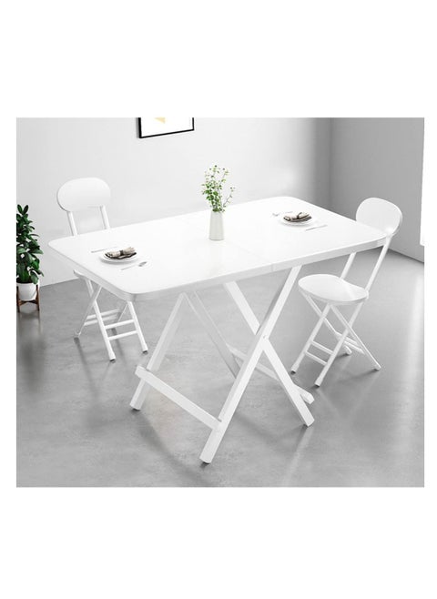 Foldable Dining Table Portable Folding Camping Table White 100cm
