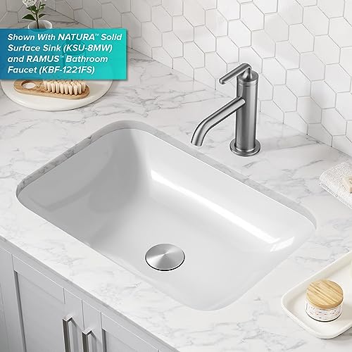 KRAUS Pop-Up Drain for Bathroom Sink with Overflow in Spot-Free Stainless Steel, PU-11SFS - Image 5