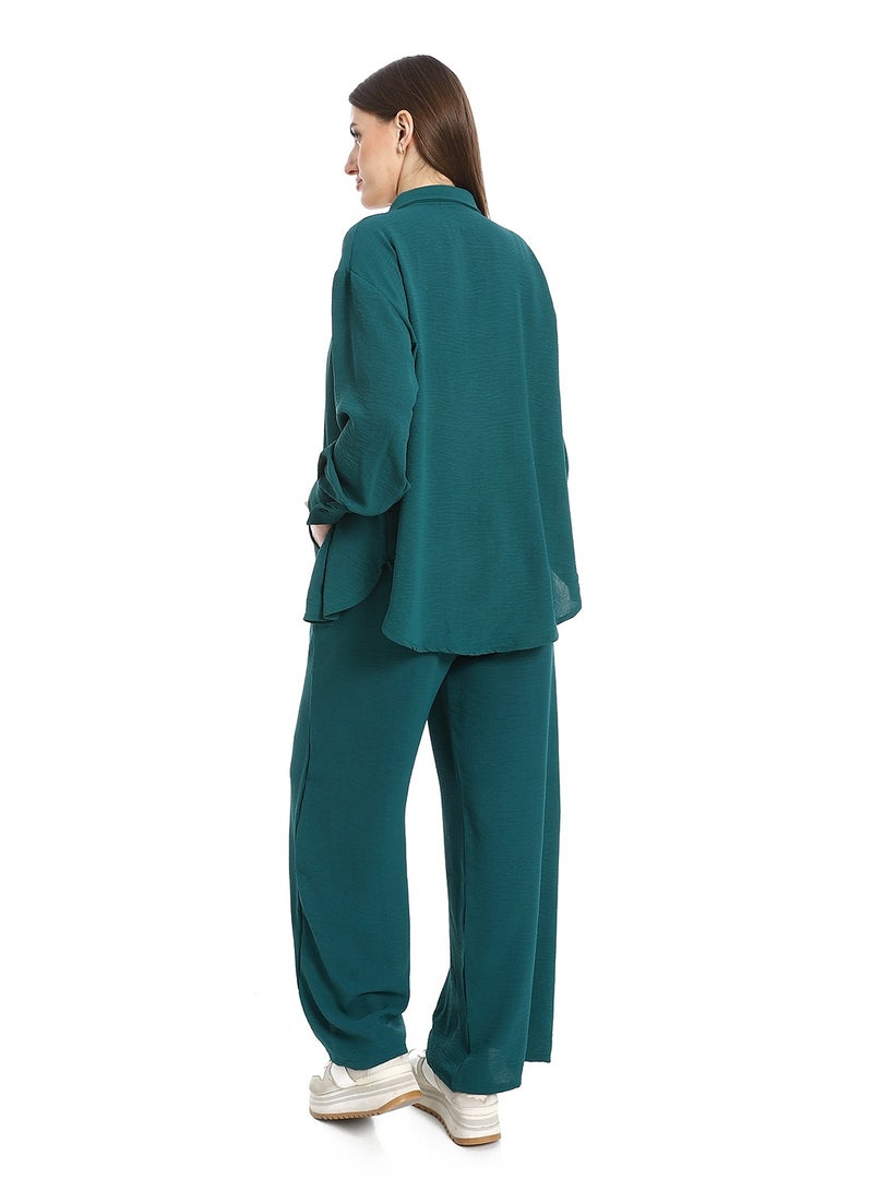 Caesar Women's two-piece open-front button-up suit - Image 3