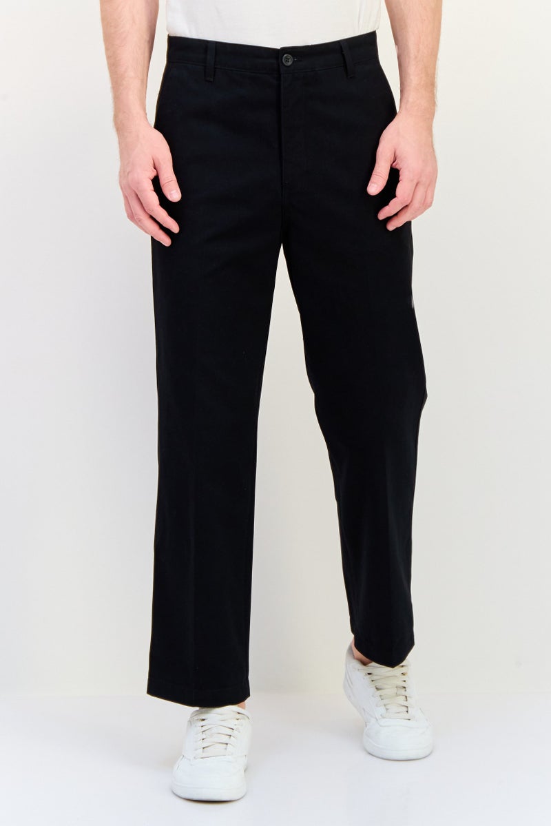 DOCKERS Men Relax Fit Solid Chino Pants, Black  - Image 1