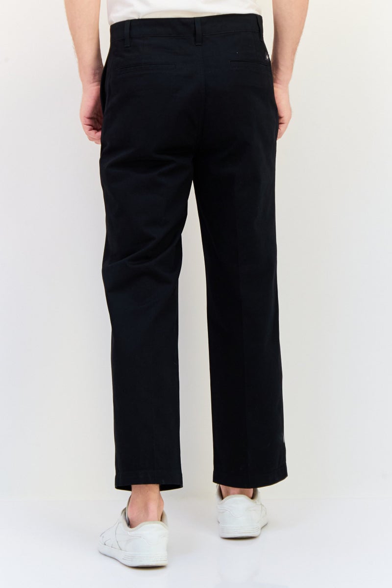 DOCKERS Men Relax Fit Solid Chino Pants, Black  - Image 3