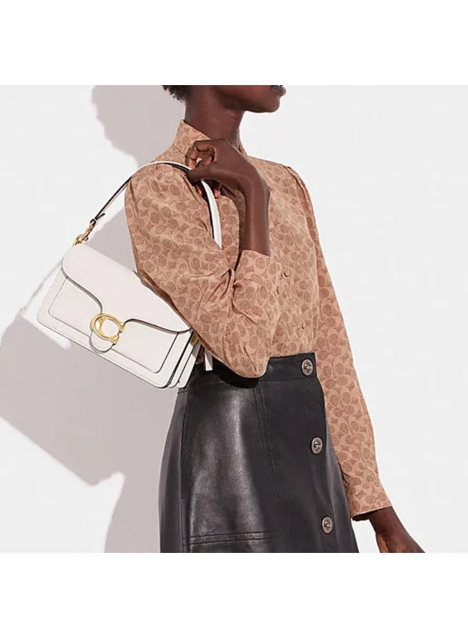 coachoutlet حقيبة كتف تابى وحقيبة عبر الجسم 26 إن - بيضاء - Image 4