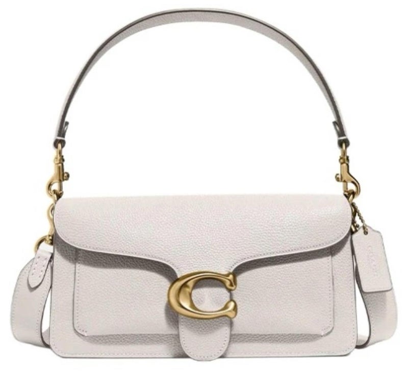 coachoutlet حقيبة كتف تابى وحقيبة عبر الجسم 26 إن - بيضاء - Image 1