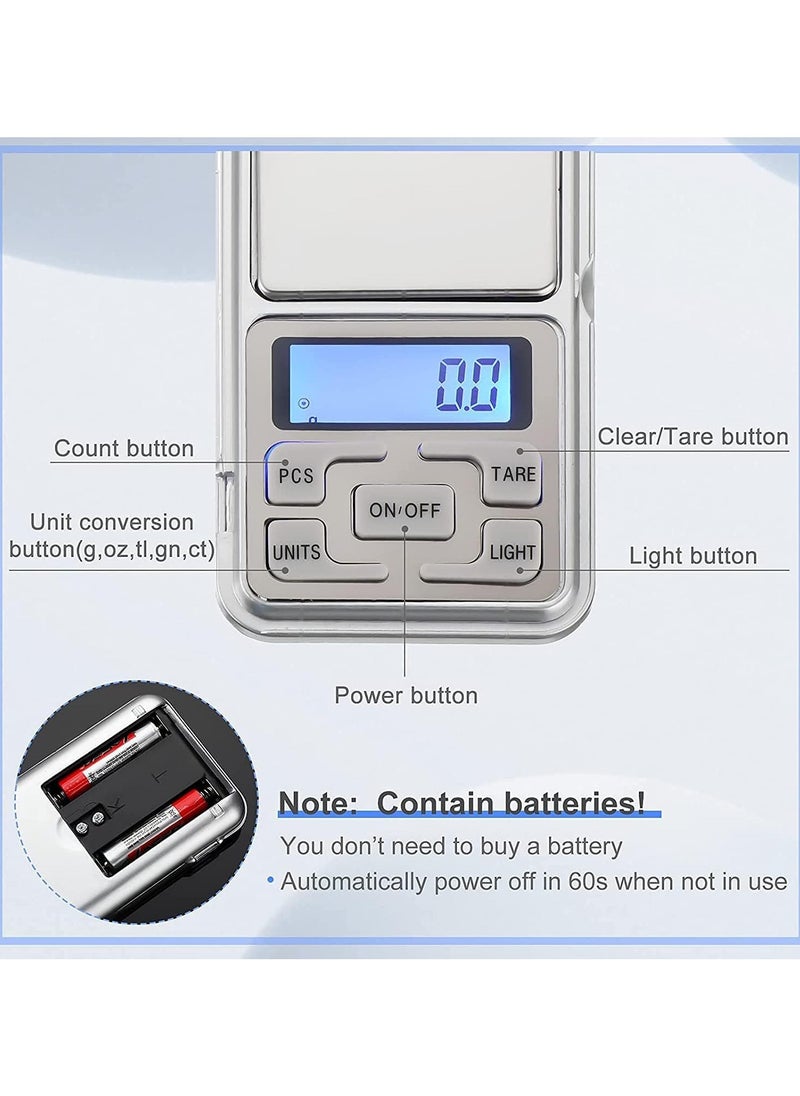 Generic - Digital Mini Scale 500gx0.01g Scale Kitchen Portable Scale Electronic Weighing Pocket Scale Accurate Mini Digital LCD Pocket Weighing Scale - Image 1