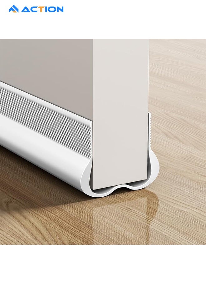ACTION 1 Pack Under Door Draft Stopper, Home Improvement, 93cm Weather Stripping Door Seal, Bottom Of Door Sweep, Blocker Noise Dust Insulation Draft Guard, White - Image 1