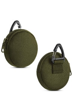SYOSI Coin Pouch 2 Pack Small Coin Purse Keychain Professional EDC Pouch Accessories Case for Military Gear Bags Little Change Wallet Wireless Headset Pack Small Round Coin Holder Pouch as Wallet  - Image 1