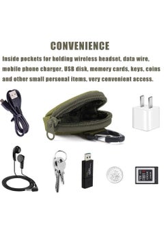 SYOSI Coin Pouch 2 Pack Small Coin Purse Keychain Professional EDC Pouch Accessories Case for Military Gear Bags Little Change Wallet Wireless Headset Pack Small Round Coin Holder Pouch as Wallet  - Image 3