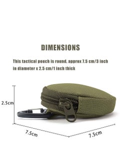 SYOSI Coin Pouch 2 Pack Small Coin Purse Keychain Professional EDC Pouch Accessories Case for Military Gear Bags Little Change Wallet Wireless Headset Pack Small Round Coin Holder Pouch as Wallet  - Image 4