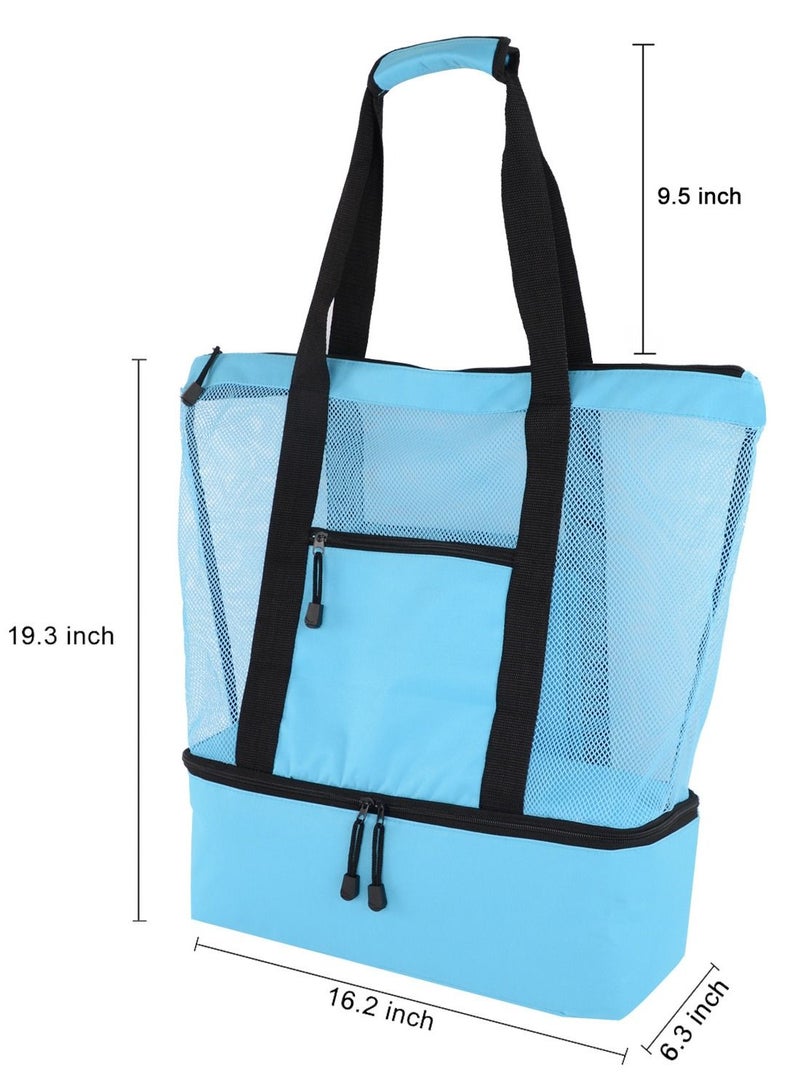 Loquat Beach Tote With Insulated Cooler Bag Blue - Image 2