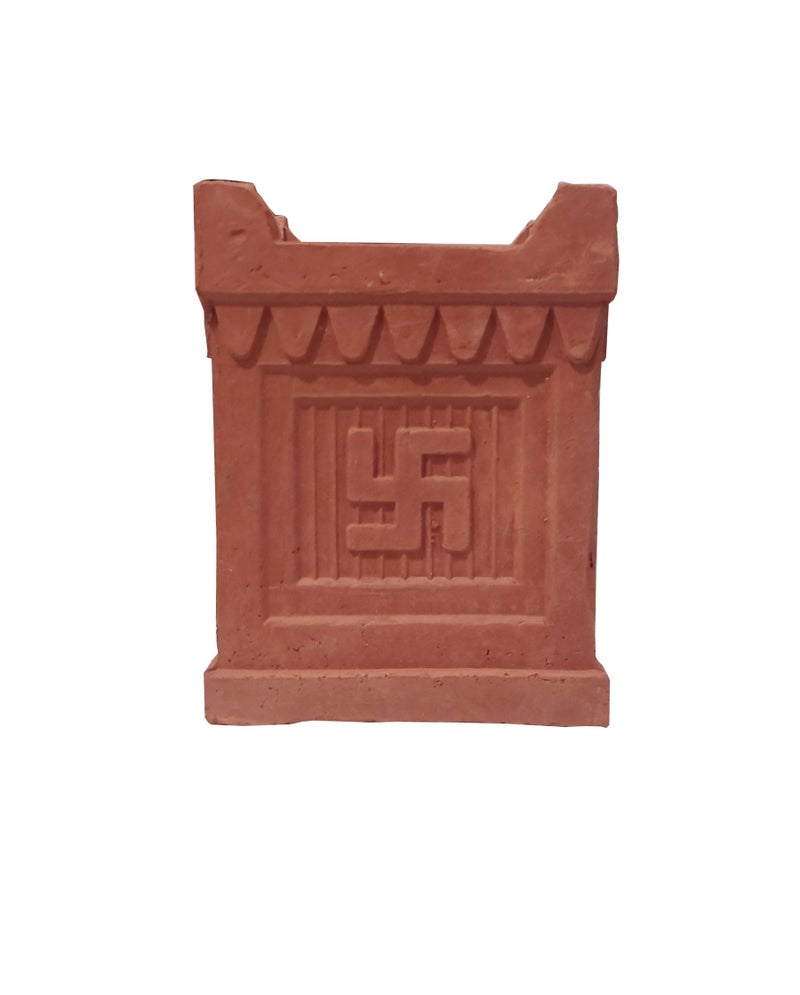 Lekshika Ace Decorative Tulsi Diya Set of 4 | Handmade Terracotta Mitti Deepak for Diwali Puja, Tulsi Vrindavan & Home Decoration | Traditional Clay Oil Lamps - Image 4