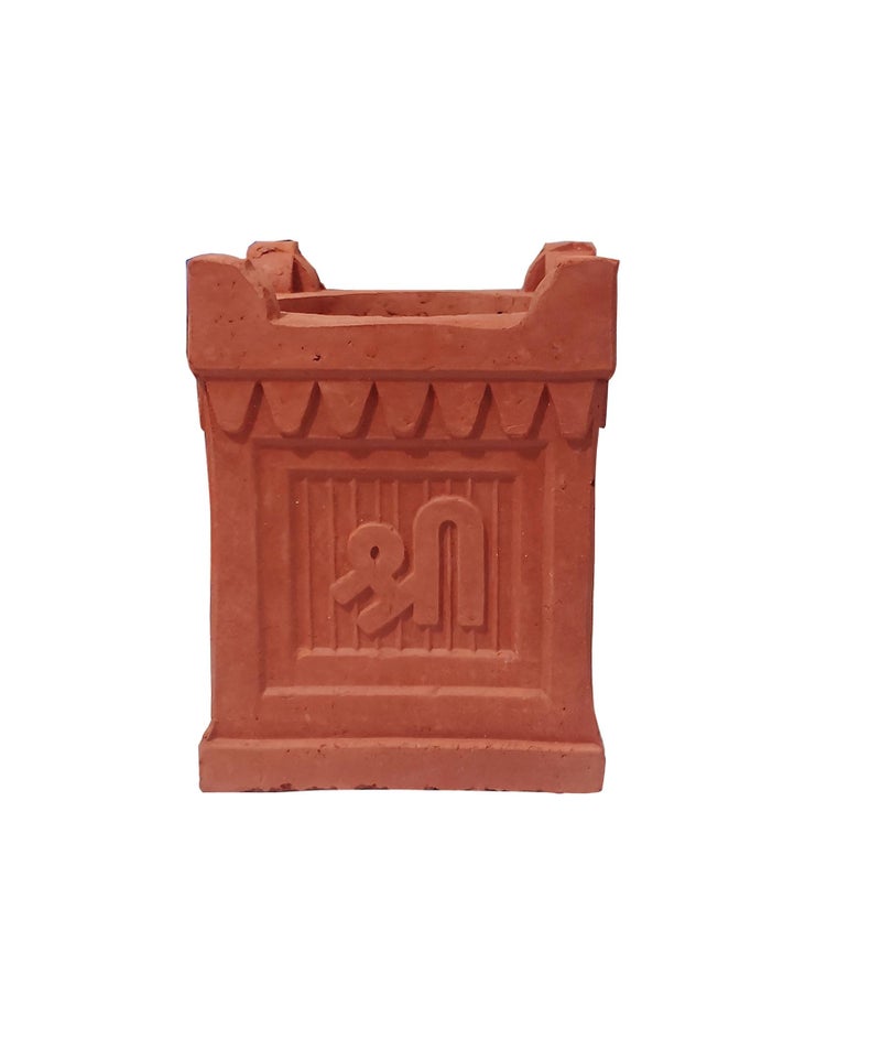 Lekshika Ace Decorative Tulsi Diya Set of 4 | Handmade Terracotta Mitti Deepak for Diwali Puja, Tulsi Vrindavan & Home Decoration | Traditional Clay Oil Lamps - Image 3