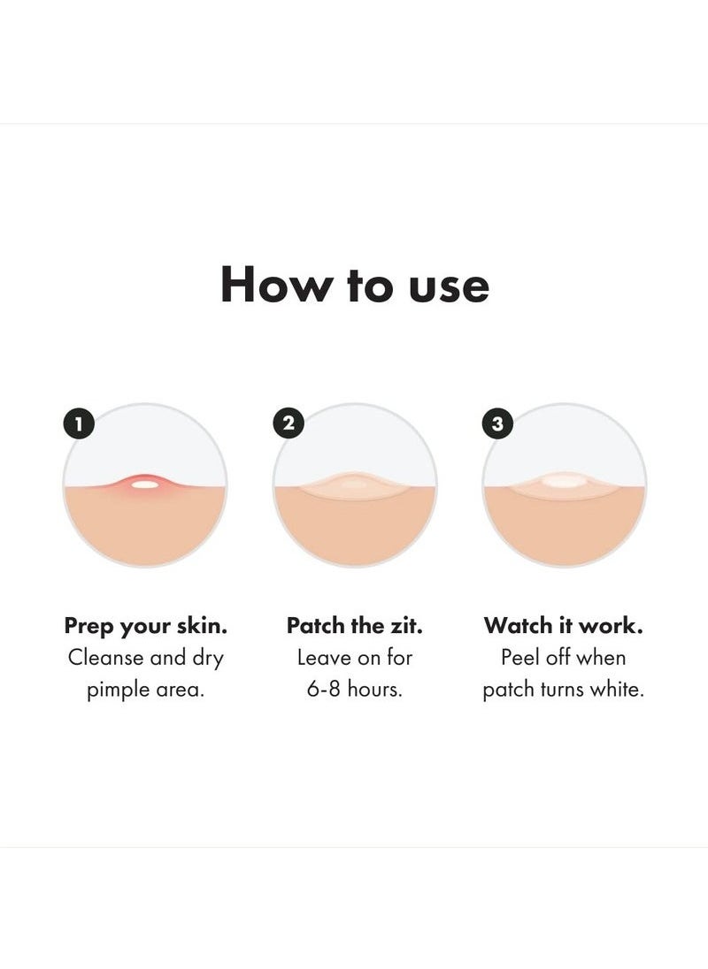 Original patch from Hero Cosmetics - Hydrocolloid Acne Pimple Patch for Covering Zits and Blemishes in Face and Skin, Vegan-friendly and Not Tested on Animals (36 Count)