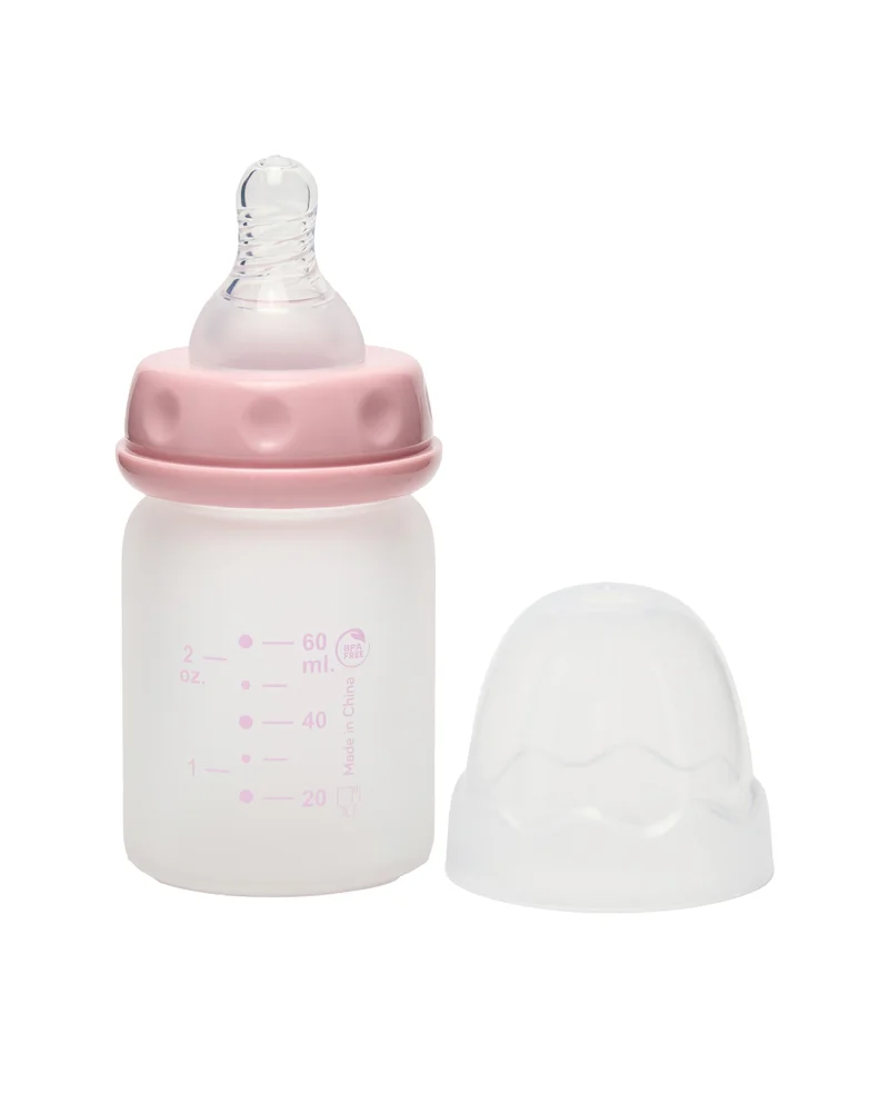 Babies & More Babies & More Baby Pink Shatterproof Glass Feeding Bottle 60ml