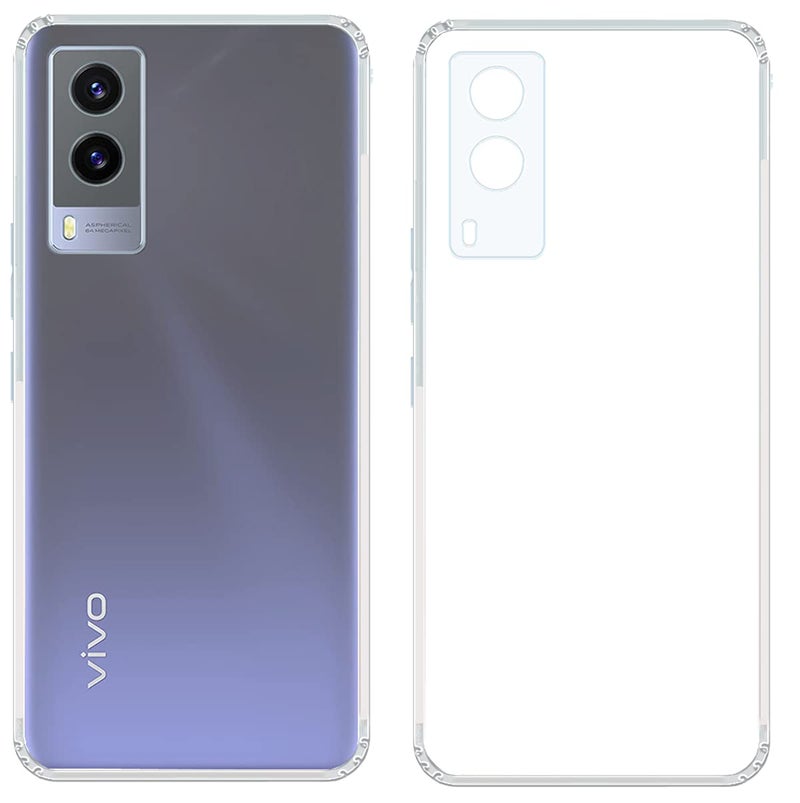 YOFO Back Cover for Vivo V21E (5G) (Flexible|Silicone|Transparent|Camera Protection|DustPlug) - Image 4