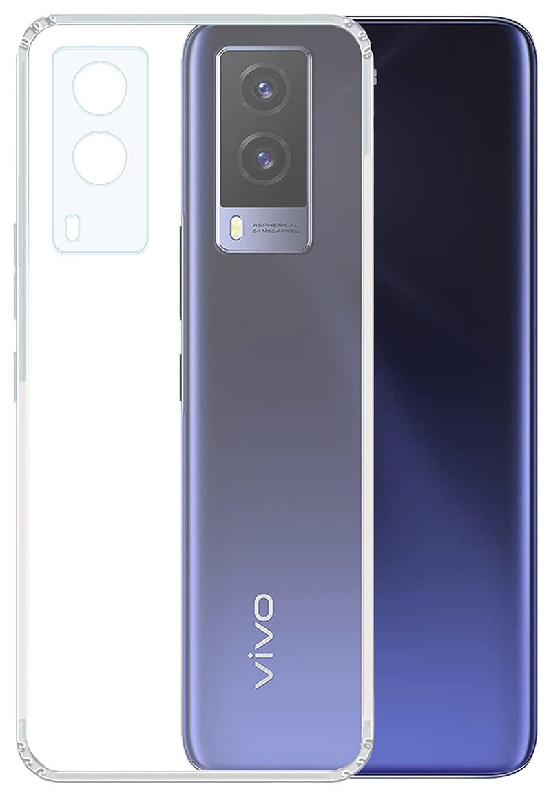 YOFO Back Cover for Vivo V21E (5G) (Flexible|Silicone|Transparent|Camera Protection|DustPlug) - Image 5