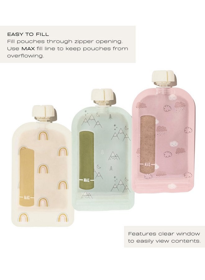 hippypotamus Hippypotamus Reusable Baby Food Pouches for Toddlers - BPA Free Food Grade - Dishwasher & Freezer Safe - Baby Food Containers - Refillable Squeeze Pouch for Applesauce & Yogurt - 12 Pack (Llamas)  - Image 4