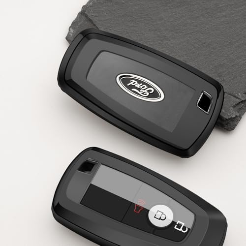 ZSPDACC Car Key Fob Cover Compatible with Ford Bronco Edge Escape EcoSport Fusion 3 Buttons car Key Case Holder Protector Accessories 2022 2023 2024 2025 2026 - Image 2