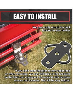 General Heavy Duty Trailer Hook Adapter with Bolt Receiver Garden Flatbed Tractor Stand ATV Hook Accessory  - Image 4