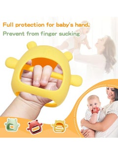 Generic Baby Teething Toys Phoebil Silicone Bear Mitten Hand Teethers for Babies 3 Pack Wearable Mushroom Baby Chew Toy for Infant Sucking Needs-Safety Tested-BPA Free  - Image 3