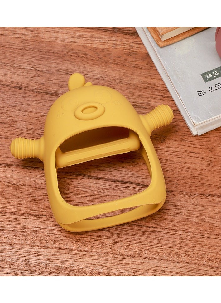 Generic - Baby Teething Toys Phoebil Silicone Bear Mitten Hand Teethers for Babies 3 Pack Wearable Mushroom Baby Chew Toy for Infant Sucking Needs-Safety Tested-BPA Free - Image 1