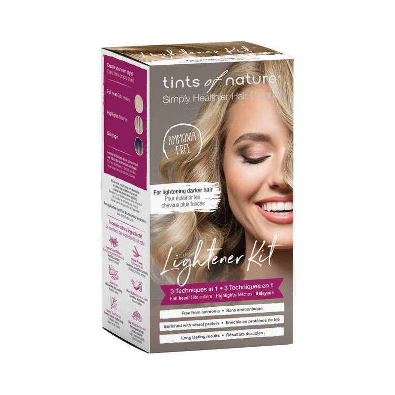 Tints of Nature 3 in 1 Lightener Kit  A Natural VeganFriendly Way for Home Hair Highlights and Brightening  CrueltyFree SemiPermanent Dye