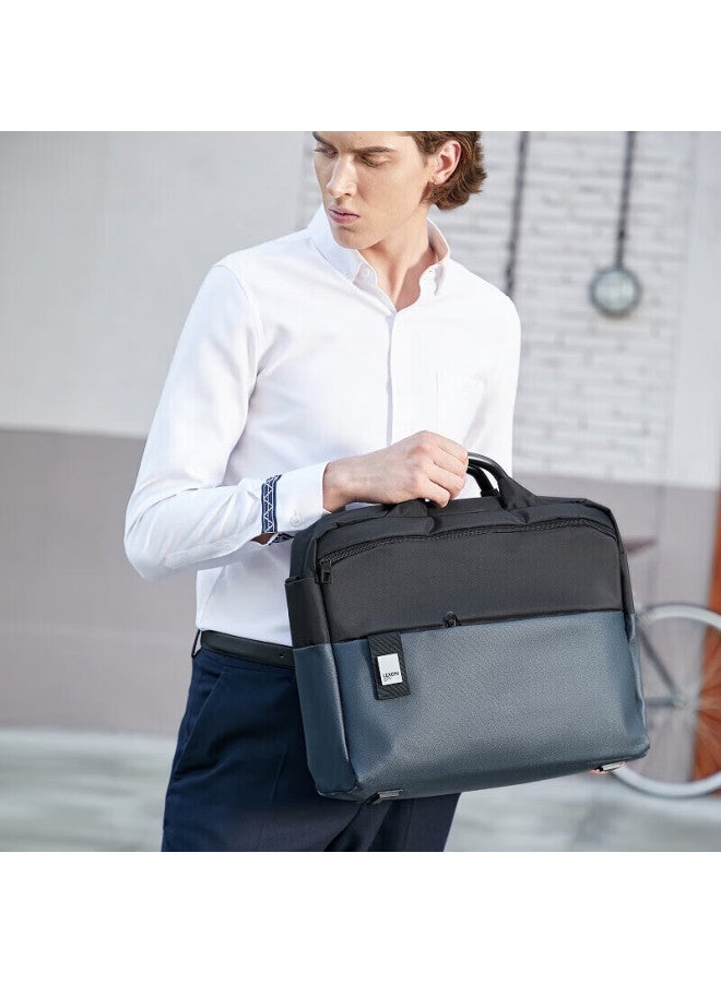 Lexon 15.6/16 Inch Laptop Bag Men's Business Briefcase Notebook Bag Patchwork Single Shoulder Crossbody Bag - Image 5