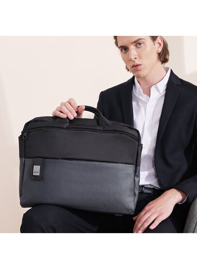 Lexon 15.6/16 Inch Laptop Bag Men's Business Briefcase Notebook Bag Patchwork Single Shoulder Crossbody Bag - Image 4