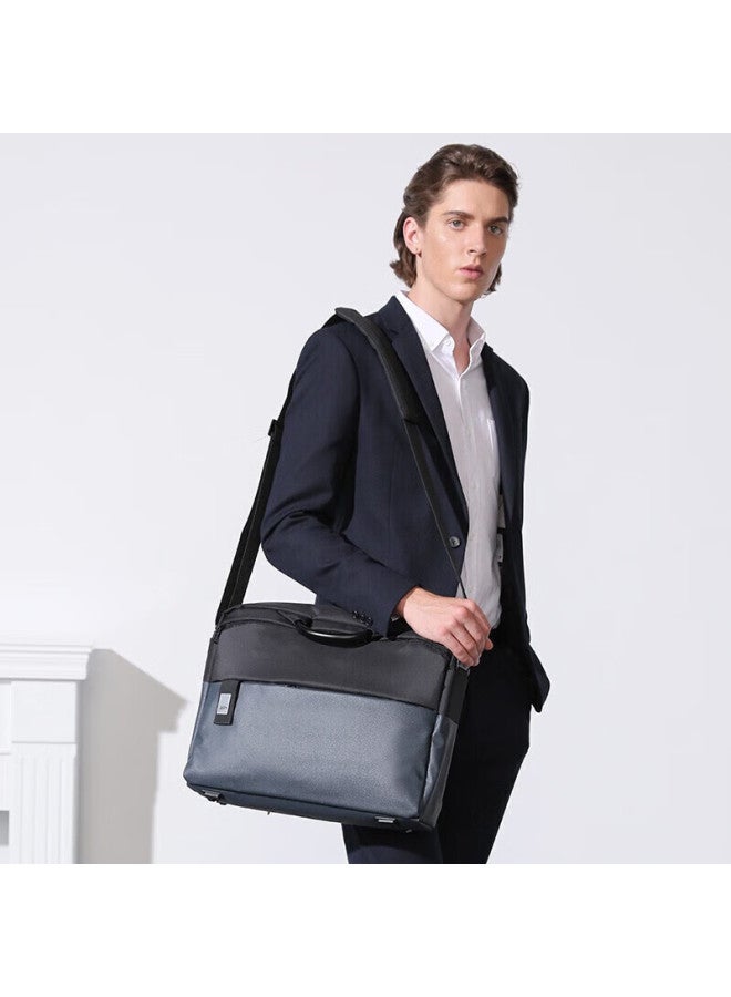 Lexon 15.6/16 Inch Laptop Bag Men's Business Briefcase Notebook Bag Patchwork Single Shoulder Crossbody Bag - Image 1