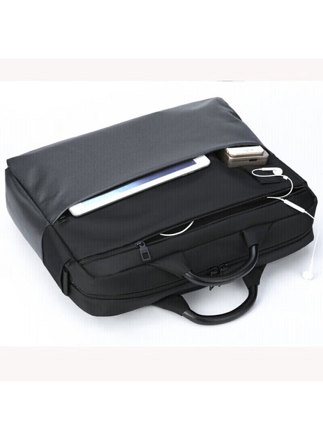Lexon 15.6/16 Inch Laptop Bag Men's Business Briefcase Notebook Bag Patchwork Single Shoulder Crossbody Bag - Image 3