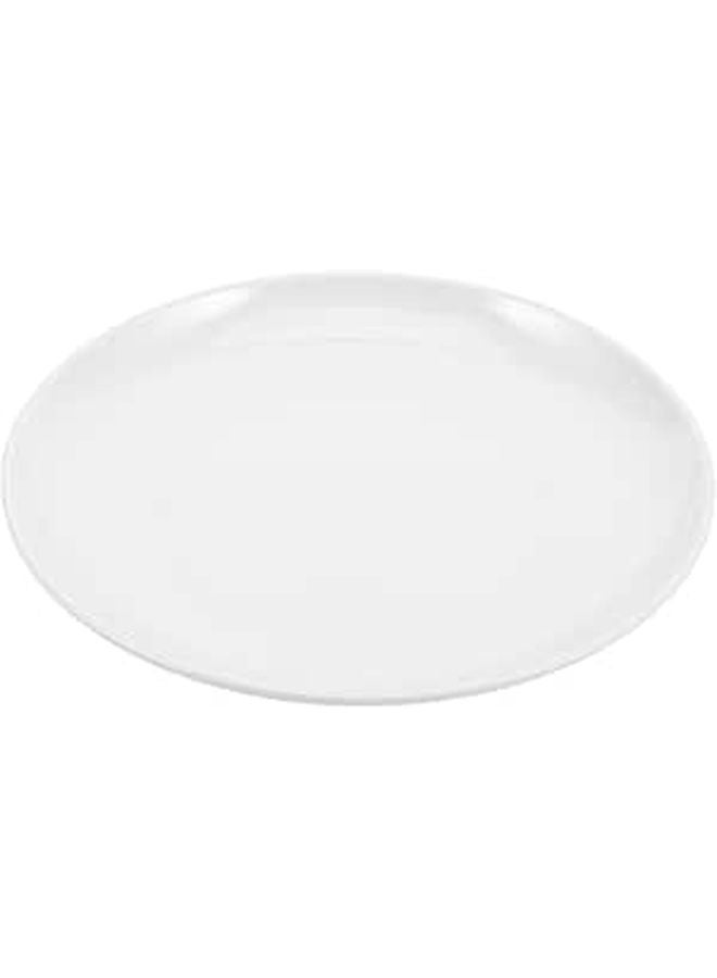 White Melamine Dinner Plates 8 Inch Round Reusable Plastic Dinnerware For Home Restaurant Picnic - Image 1