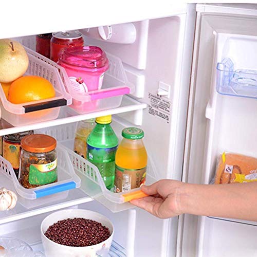 Inditradition Plastic Fridge Organizer Bins (Clear, 1L) - Pack of 4. - Image 3