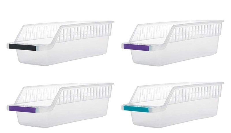 Inditradition Plastic Fridge Organizer Bins (Clear, 1L) - Pack of 4. - Image 1