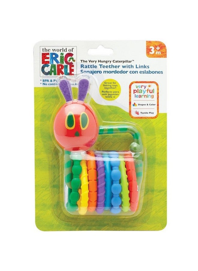 Kids Preferred World Of Eric Carle The Very Hungry Caterpillar Rattle Teether With Links - Image 1