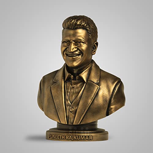 SILAII Dr. Puneeth Rajkumar Sculpture - 8 Inch Antique Bronze Tribute to Kannada Film Legend - Handcrafted Collectible - Image 3