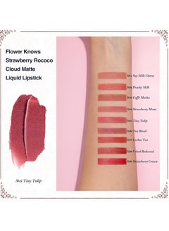 Flower Knows Flower Knows Strawberry Rococo Cloud Lip Cream Matte Liquid Lipstick-Long Lasting&Highly Pigmented Lip Stain -Velvety Waterproof Lip Makeup for Girls&Women-0.12 Fl Oz,1 Count(S05 Tiny Tulip)  - Image 4