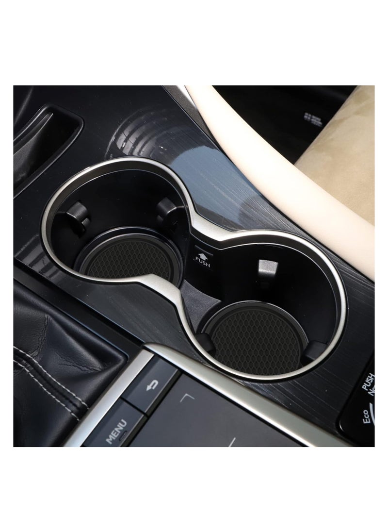 Dubkart - Car Cup Coaster, 4PCS Universal Non-Slip Cup Holders Embedded in Ornaments Coaster, Car Interior Accessories, Black - Image 1