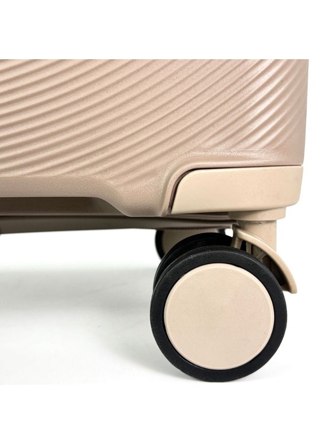 Premium 4-Piece Hard Shell Luggage Set - Lightweight & Durable Polypropylene Suitcases with Smooth-Spinning 360° Multi-Directional Wheels, Built-in Combination Lock & Retractable Handle, 20"/24"/28"/32" Inch Sizes Available - Heavy Duty Travel Solution  - Image 3