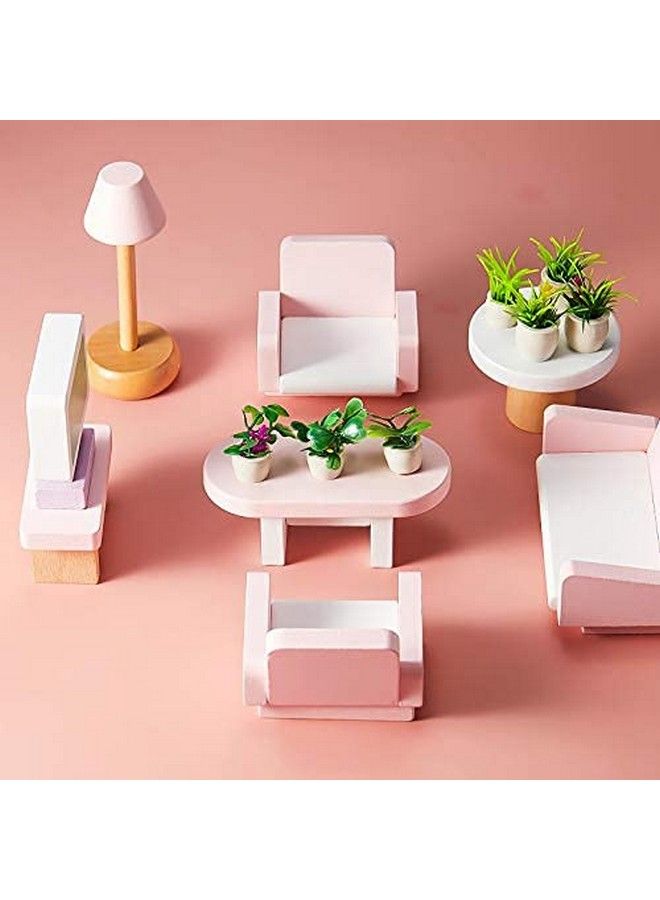 Chuangdi 12 Pieces Dollhouse Plant Bonsai Doll House Mini Potted Plant Artificial Tiny Greenery Ornament Miniature Hanging Potted Plant Faux Flower Model Dollhouse Decoration For Boy Girl Present, 6 Types - Image 5