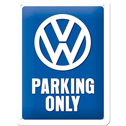 Nostalgic Art Nostalgic-Art Retro tin sign, 5.9" x 7.9", VW – Parking Only – VW Bus Gift idea, Official License Product (OLP), made of metal, vintage design - Image 1