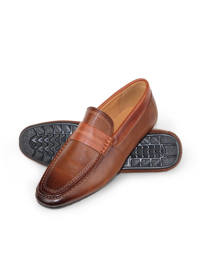 BOTELI Men Slip On Loafers Size 40-45 Brown Boat Shoes For Man  - Image 1