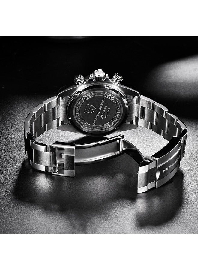 PAGANI DESIGN Classic Men's Multifunctional Chronograph Full Stainless Steel Japanese VK63 Quartz Movement Tester 100m Waterproof Luxury Business Watch - Image 4