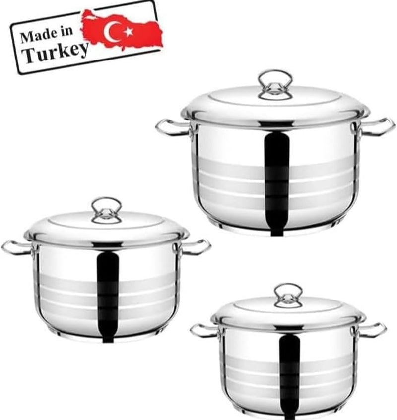 sahaba Stainless Steel Stock Pot, Encapsulated Induction Ready Cooking Pot with Lid, Oven Safe, Dishwasher Safe Premium Stainless steel 18/10 Soup bonera Casserole (24 Cm (6L)) - Image 3