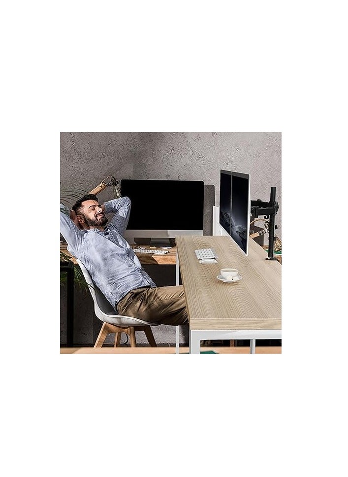 Generic Dual Monitor Arm Stand DM252 BK – Adjustable Desk Mount for 13-27” Screens, VESA Compatible  - Image 1