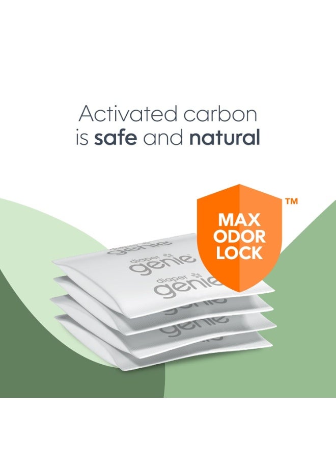 Diaper Genie Carbon Filter (4-Pack) | Diaper Pail Odor Eliminator & Deodorizer | Compatible with the Diaper Genie Complete and Expressions Pail - Image 4