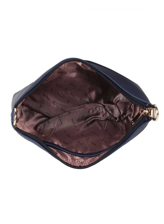 Mochi Women Blue Zip Top Sling Bag (66-7254) - Image 2