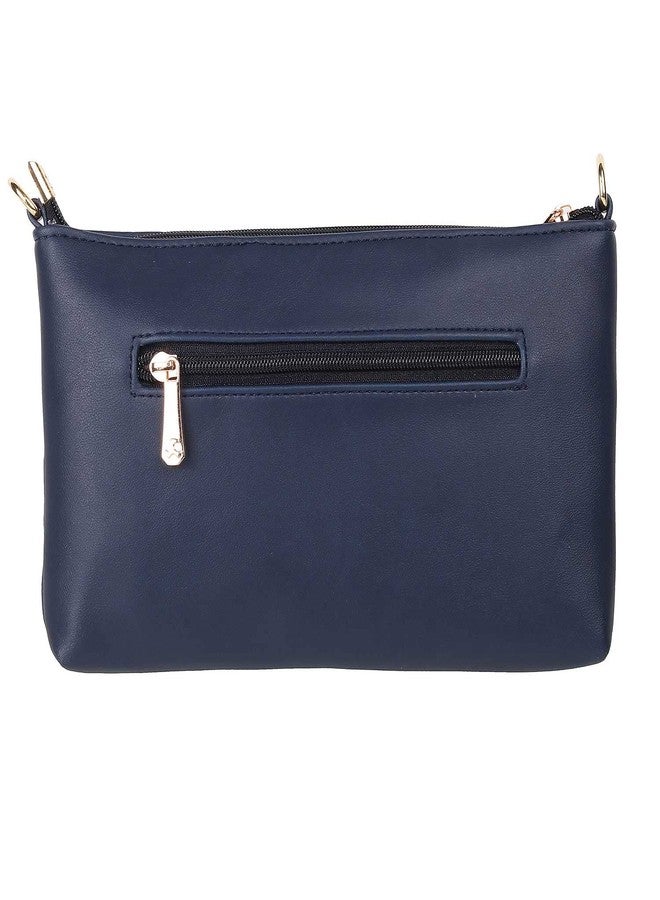 Mochi Women Blue Zip Top Sling Bag (66-7254) - Image 3