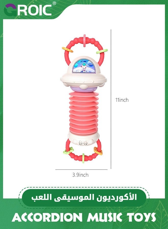 GROIC Astronaut Shape Baby Accordion Music Educational Toys, Cute Musical Instrument Toy for Toddlers, Soothing and Sleeping with Sound Effects Early Education Babies - Image 2