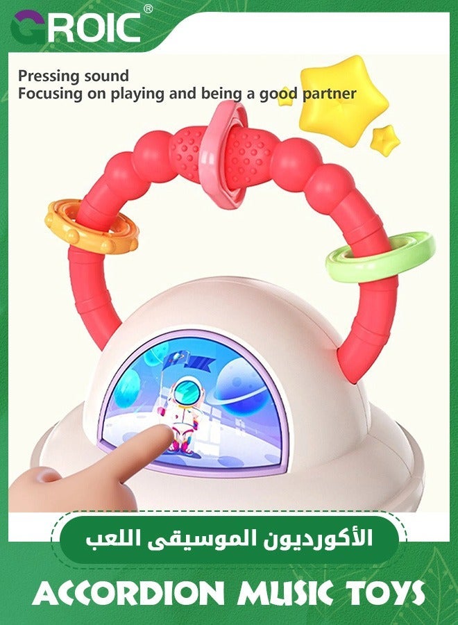 GROIC Astronaut Shape Baby Accordion Music Educational Toys, Cute Musical Instrument Toy for Toddlers, Soothing and Sleeping with Sound Effects Early Education Babies - Image 5