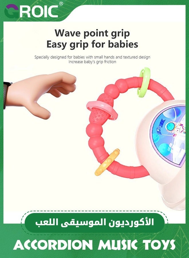 GROIC Astronaut Shape Baby Accordion Music Educational Toys, Cute Musical Instrument Toy for Toddlers, Soothing and Sleeping with Sound Effects Early Education Babies - Image 4