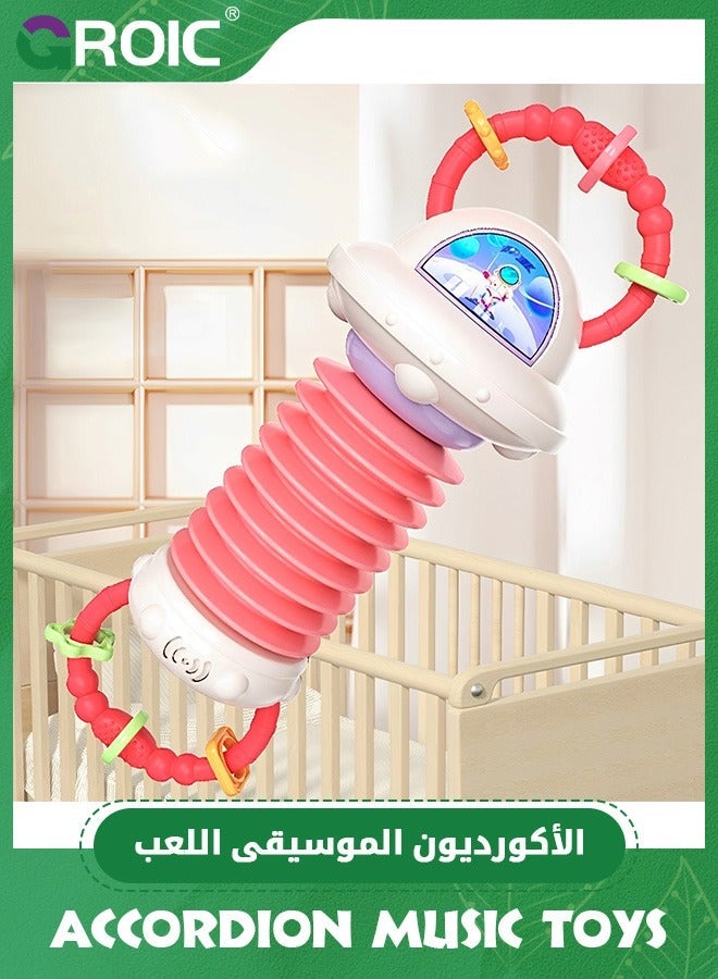 GROIC Astronaut Shape Baby Accordion Music Educational Toys, Cute Musical Instrument Toy for Toddlers, Soothing and Sleeping with Sound Effects Early Education Babies - Image 3